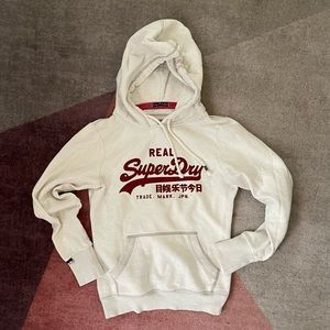 Vintage SuperDry Light Grey Hoodie